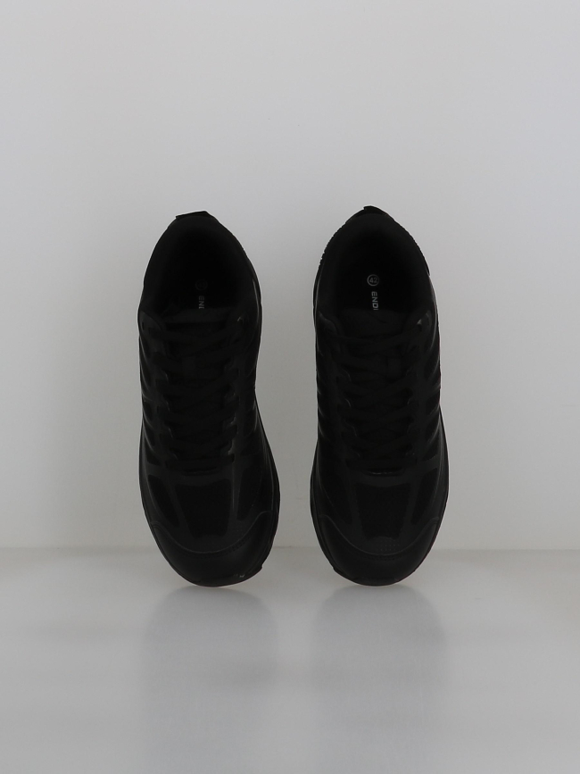 Baskets caden uni noir homme - Endurance
