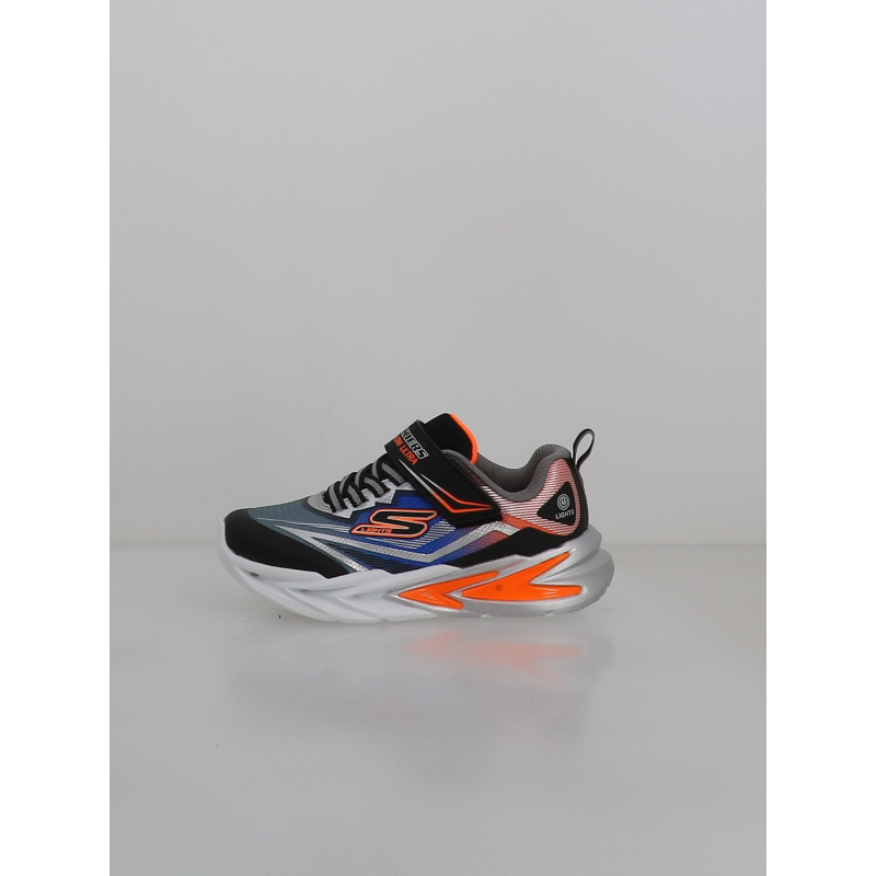 Baskets à scratch flew glow ultra noir enfant - Skechers