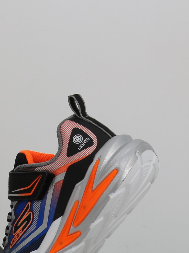 Baskets à scratch flew glow ultra noir enfant - Skechers