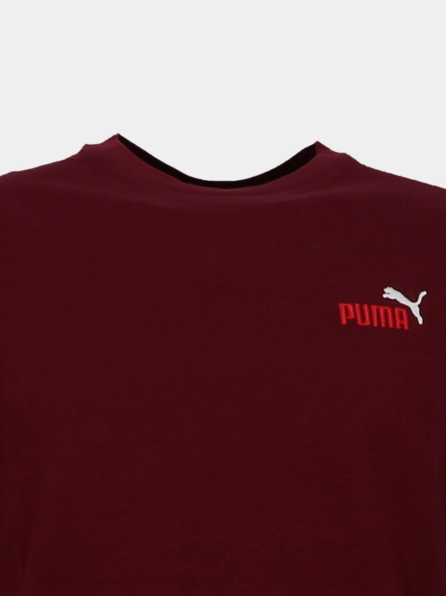T-shirt essential color bordeaux homme - Puma