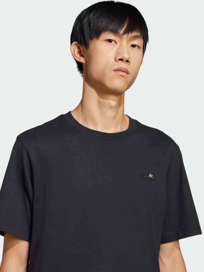 T-shirt lounge slide graphic noir homme - Adidas