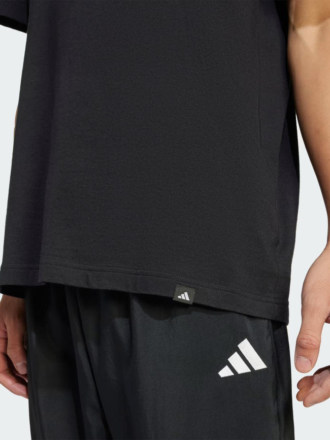 T-shirt lounge slide graphic noir homme - Adidas