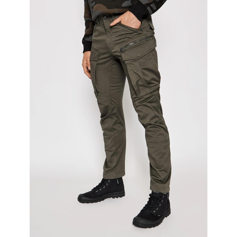 Pantalon rovic zip 3d regular kaki homme - G Star