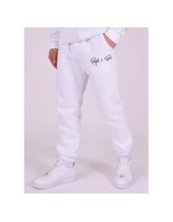 Jogging classique logo brodé blanc homme - Project X Paris