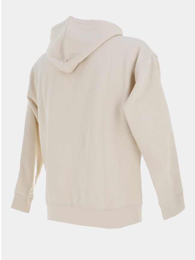 Sweat à capuche zippé ess tape relaxed beige femme - Puma