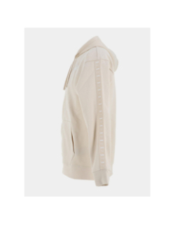 Sweat à capuche zippé ess tape relaxed beige femme - Puma