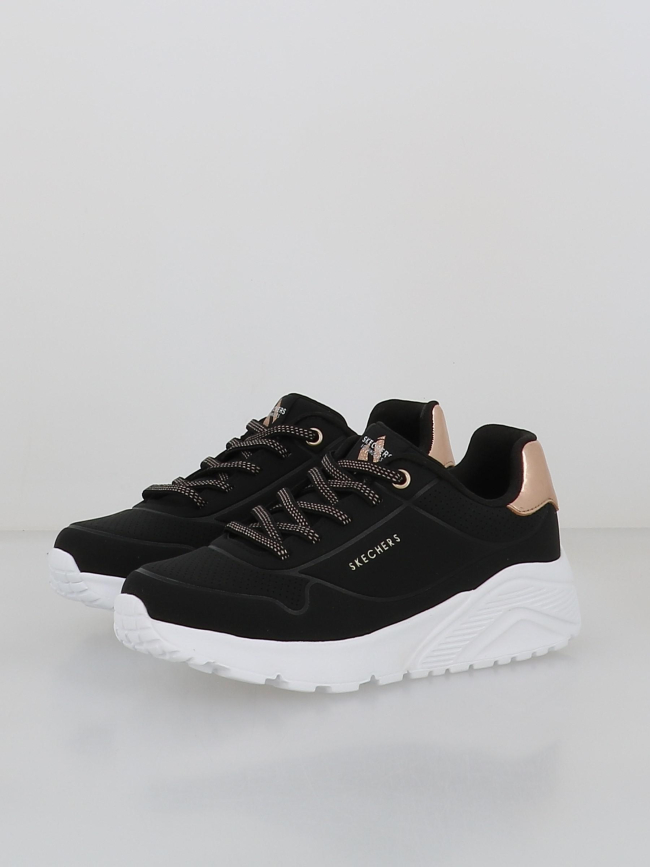 Baskets uni lite noir doré fille - Skechers