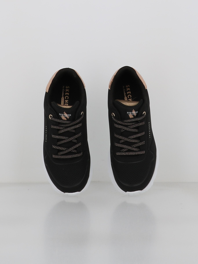 Baskets uni lite noir doré fille - Skechers