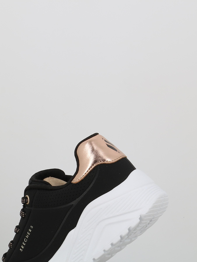 Baskets uni lite noir doré fille - Skechers