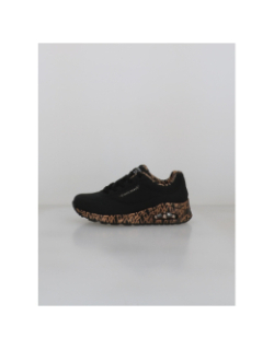 Baskets uno loving love noir doré femme - Skechers