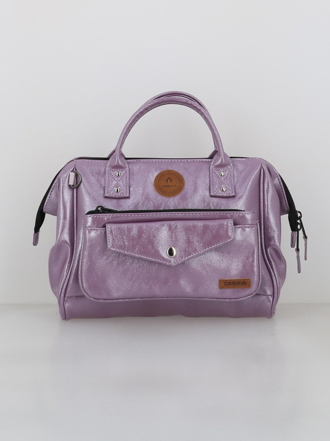 Sac crossbody adventurer capri métallisé violet femme - Cabaïa