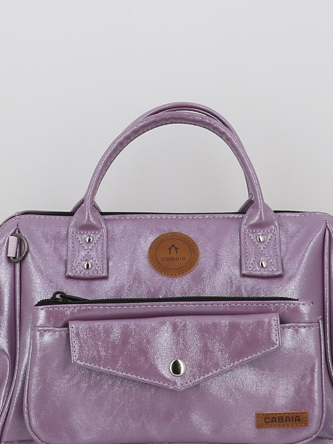 Sac crossbody adventurer capri métallisé violet femme - Cabaïa