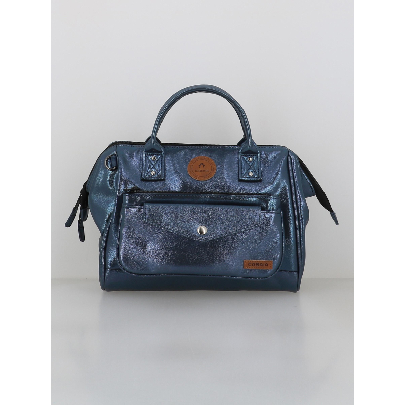 Sac crossbody adventurer métallisé larissa bleu femme - Cabaïa