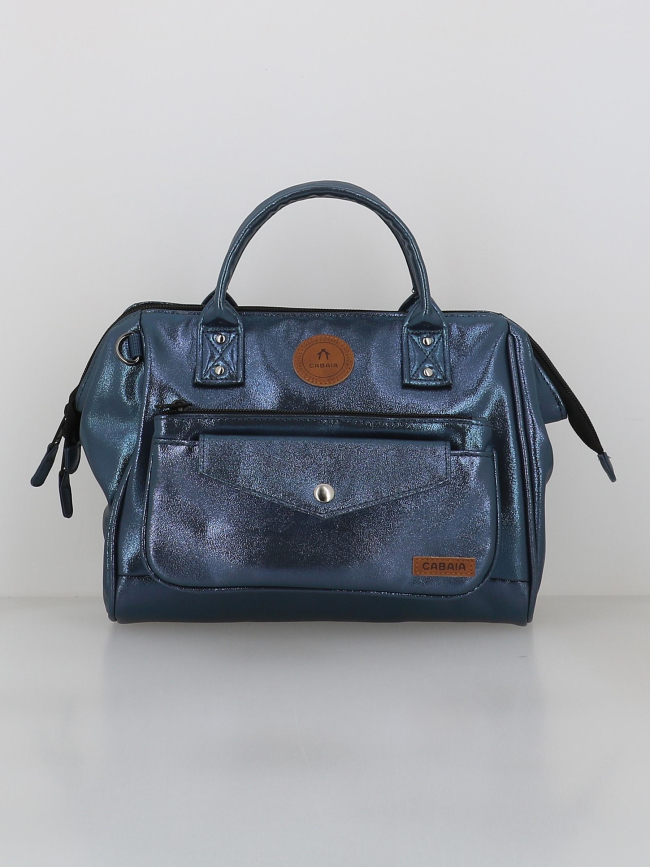 Sac crossbody adventurer métallisé larissa bleu femme - Cabaïa