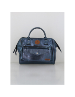 Sac crossbody adventurer métallisé larissa bleu femme - Cabaïa