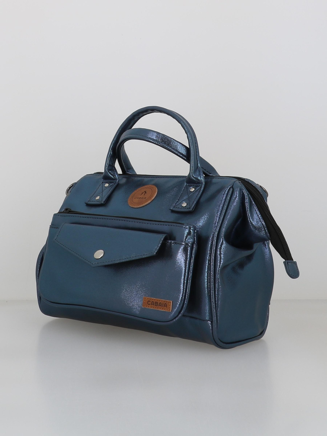Sac crossbody adventurer métallisé larissa bleu femme - Cabaïa