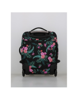 Valise souple à roulettes xs valladolid à fleurs noir - Cabaïa