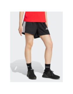 Short de sport 3 bandes noir et blanc femme - Adidas