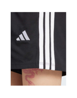 Short de sport 3 bandes noir et blanc femme - Adidas