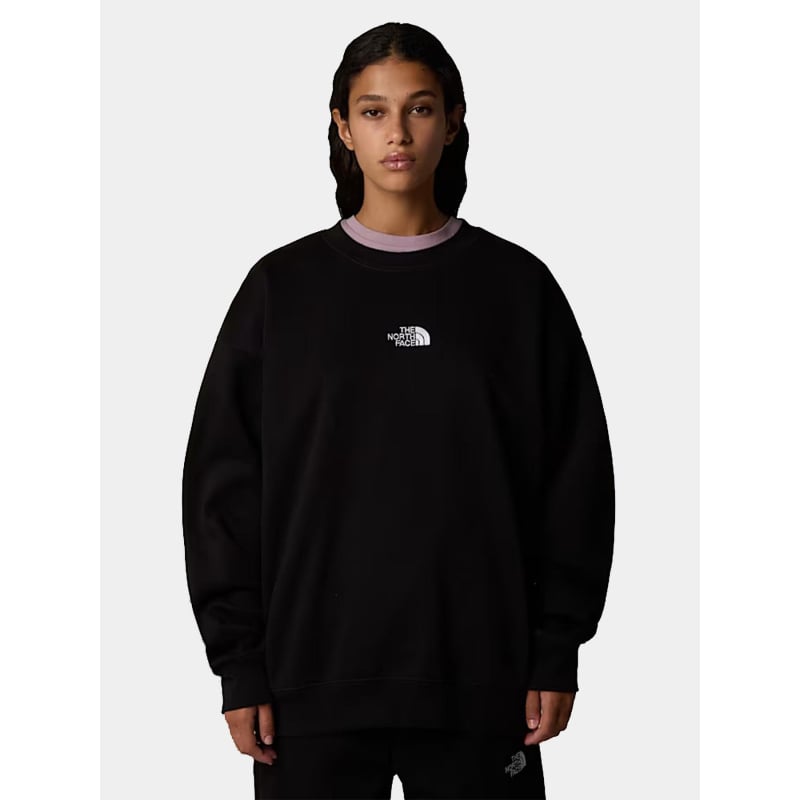 Sweat à col rond essential oversize noir femme - The North Face