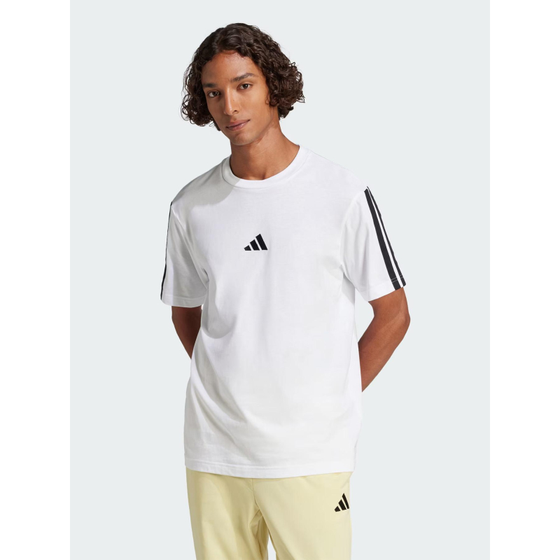 T-shirt 3 bandes essentials blanc homme - Adidas