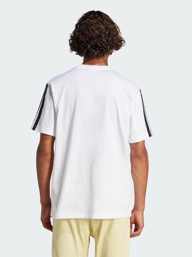 T-shirt 3 bandes essentials blanc homme - Adidas