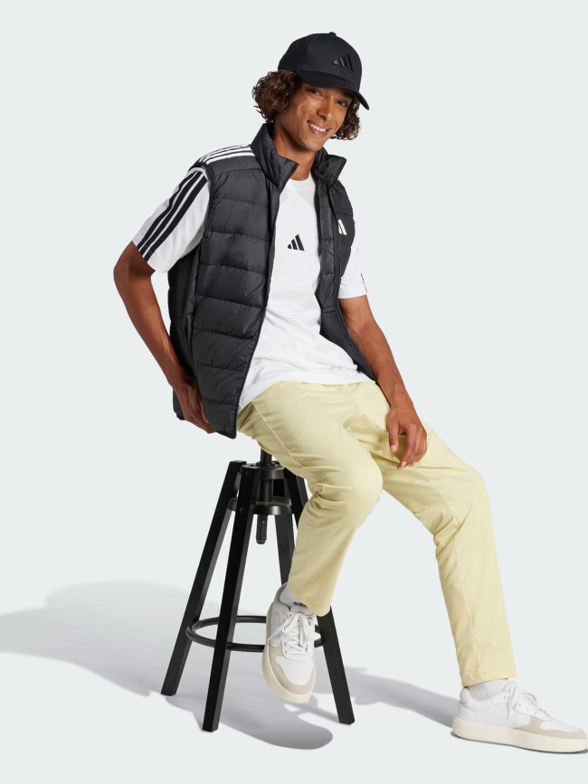 T-shirt 3 bandes essentials blanc homme - Adidas