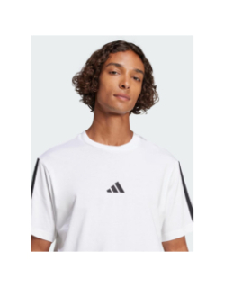 T-shirt 3 bandes essentials blanc homme - Adidas