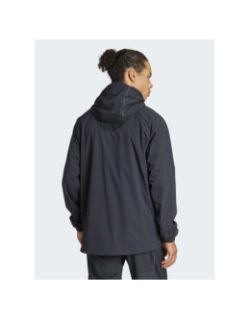 Veste de sport zippé à capuche tech app noir homme - Adidas