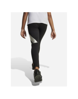 Legging de sport glam leg logo argenté noir fille - Adidas