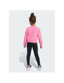 Ensemble sweat et legging glam rose et noir fille - Adidas
