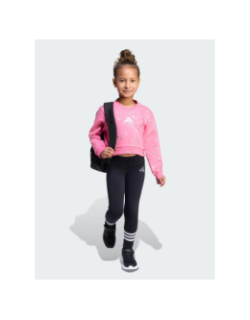 Ensemble sweat et legging glam rose et noir fille - Adidas