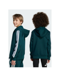 Sweat à capuche zippé 3s fz vert enfant - Adidas