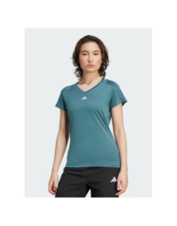 T-shirt à col en v train essentials bleu femme - Adidas