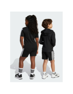 Short de sport 3 bandes noir et blanc enfant - Adidas