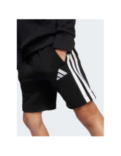 Short de sport 3 bandes noir et blanc enfant - Adidas