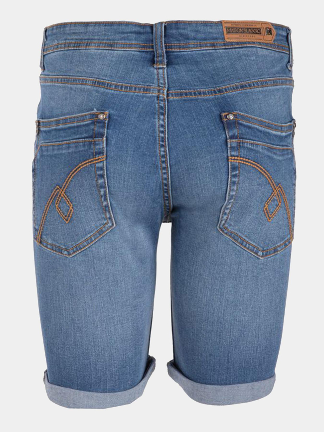 Bermuda en jean vasto bleu homme - La Maison Blaggio