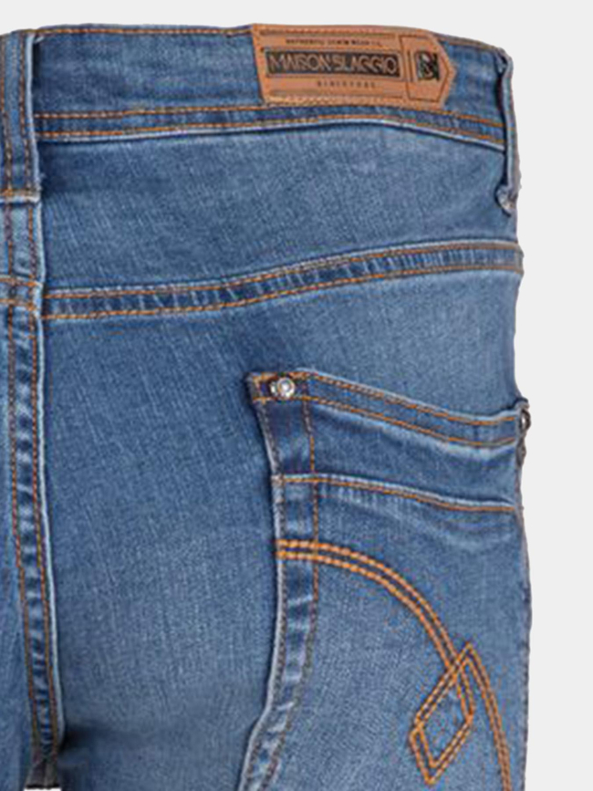 Bermuda en jean vasto bleu homme - La Maison Blaggio