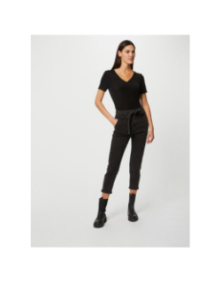 T-shirt brillant à col en v diwi noir femme - Morgan