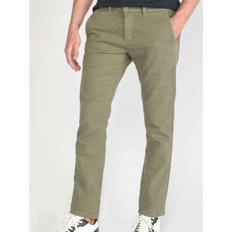Pantalon chino jogg kurt kaki homme - Le Temps Des Cerises