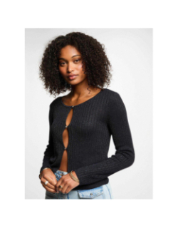 Gilet cardigan pailleté mizor noir femme - Morgan