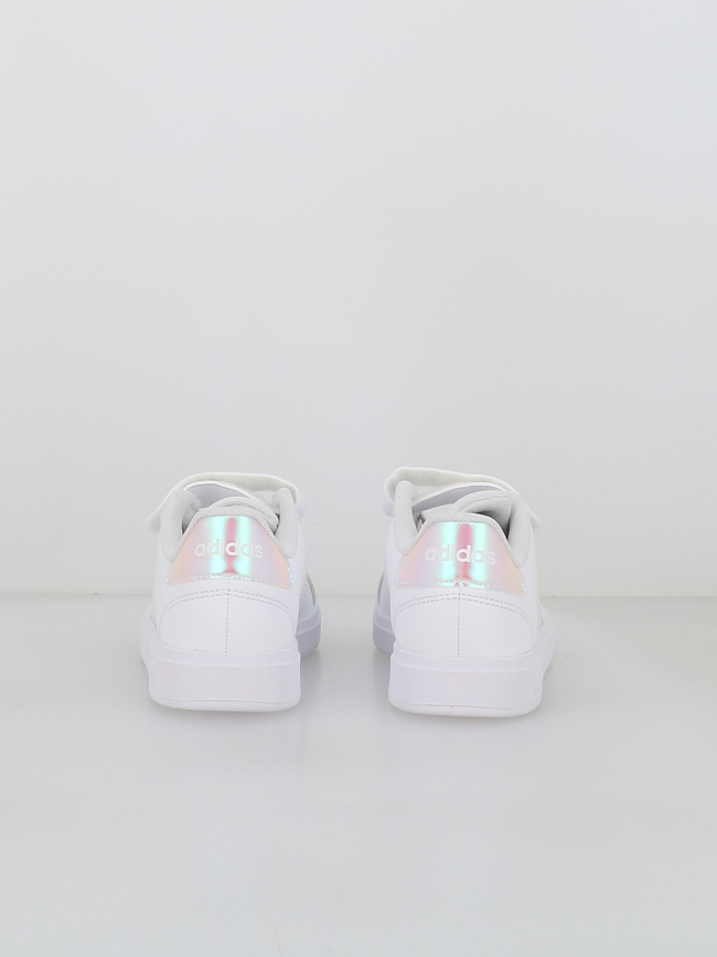 Baskets à scratch grand court 2.0 irisé el blanc fille - Adidas