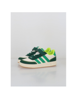 Baskets à scratch breakbase vert blanc enfant - Adidas