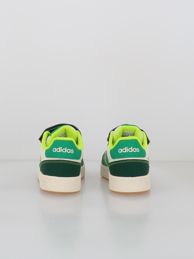 Baskets à scratch breakbase vert blanc enfant - Adidas