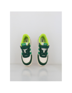 Baskets à scratch breakbase vert blanc enfant - Adidas