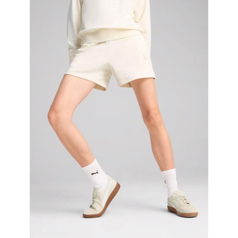 Short à taille mi-haute ess elevated beige femme - Puma