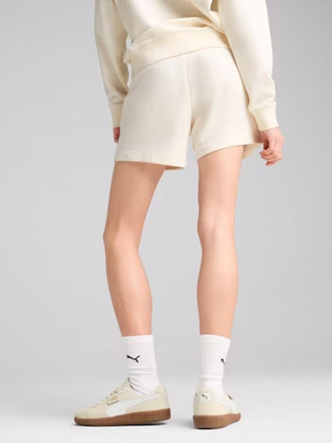 Short à taille mi-haute ess elevated beige femme - Puma