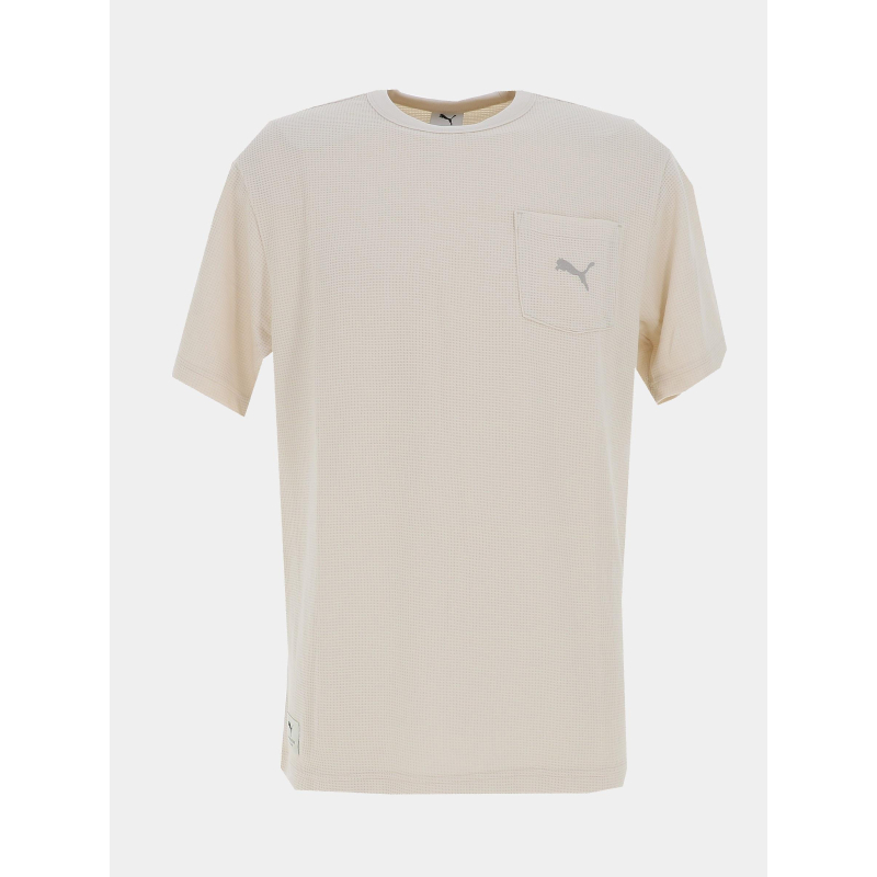 T-shirt à texture gaufré class relaxed beige homme - Puma