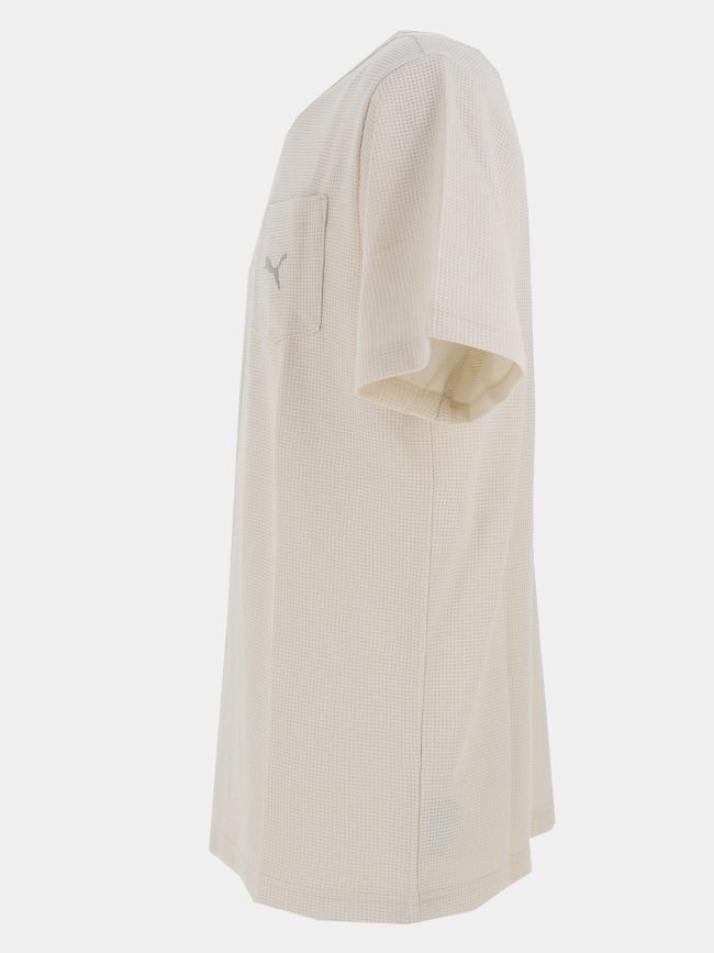 T-shirt à texture gaufré class relaxed beige homme - Puma