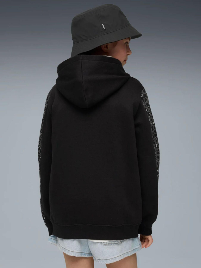 Sweat à capuche ess graphic animal noir fille - Puma